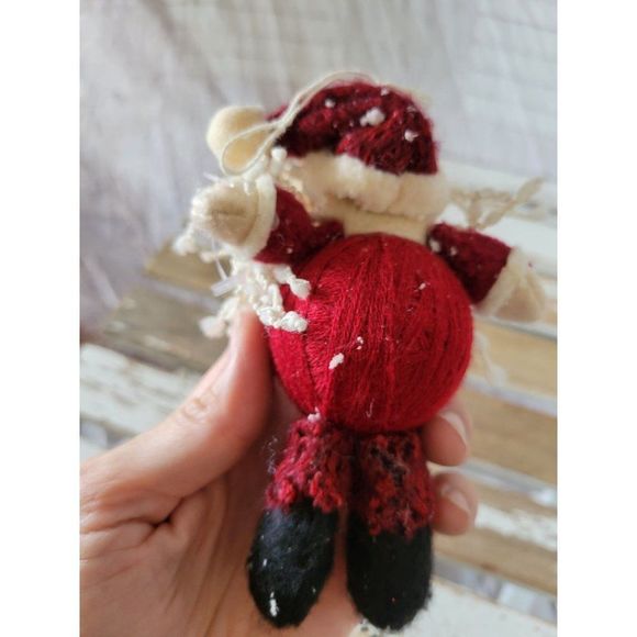 Santa folk art ornament Xmas tree - Picture 4 of 7